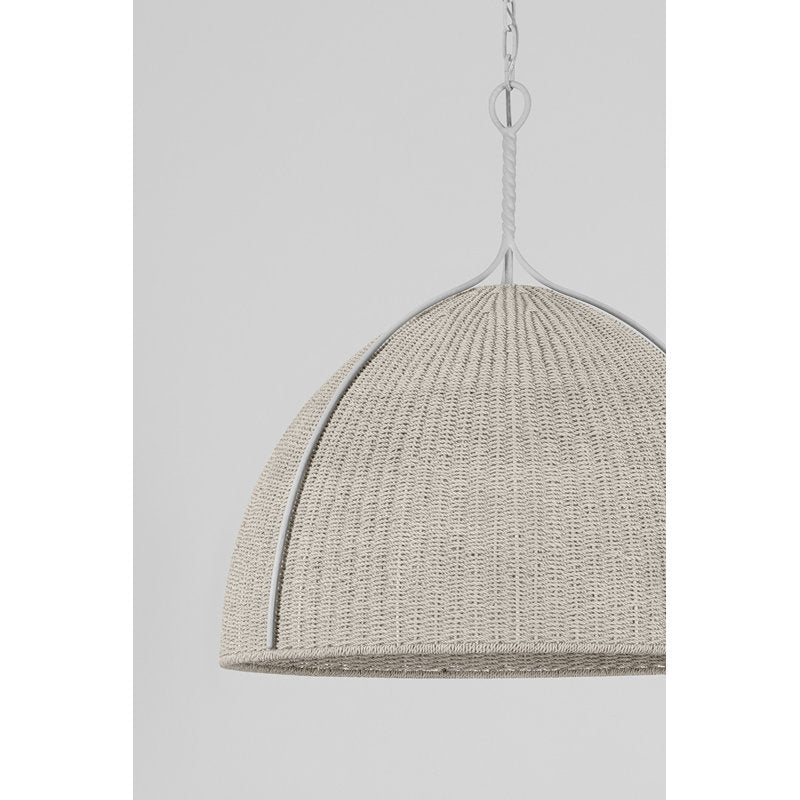 Woodlawn Pendant in White Plaster