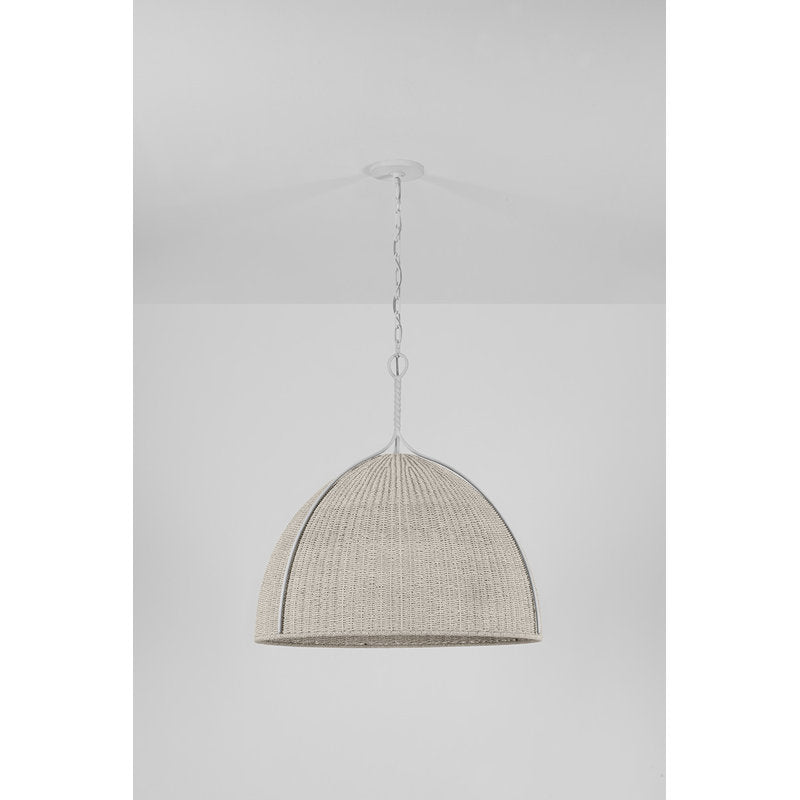 Woodlawn Pendant in White Plaster