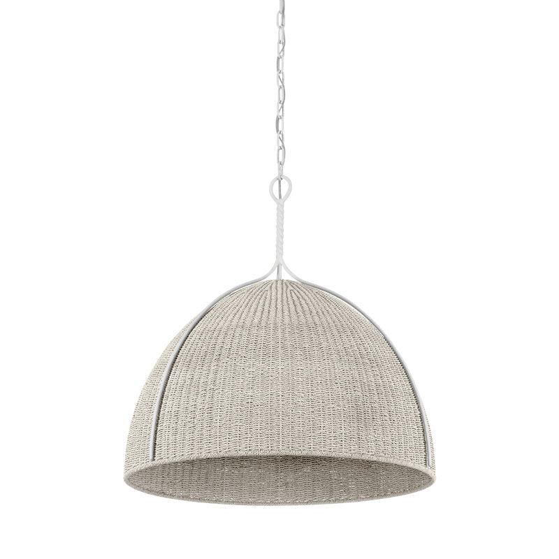 Woodlawn Pendant in White Plaster