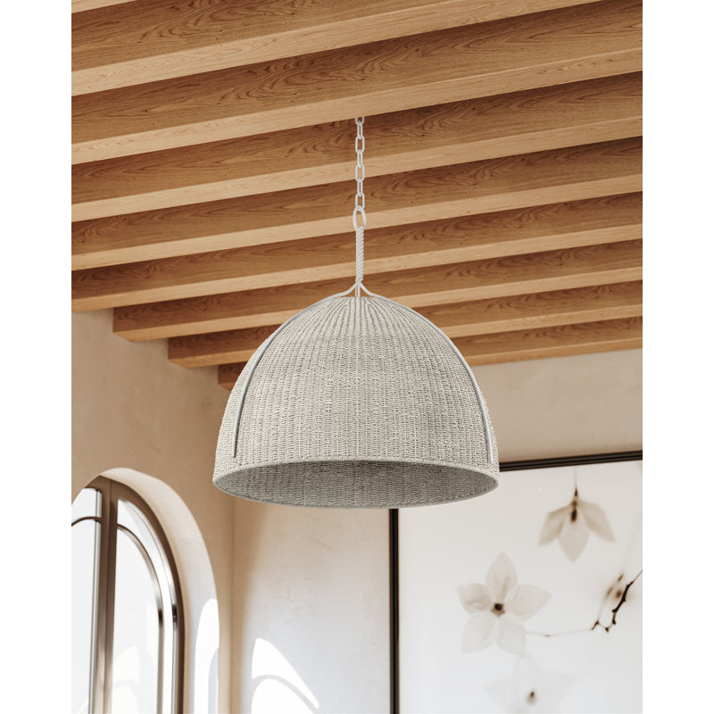 Woodlawn Pendant in White Plaster