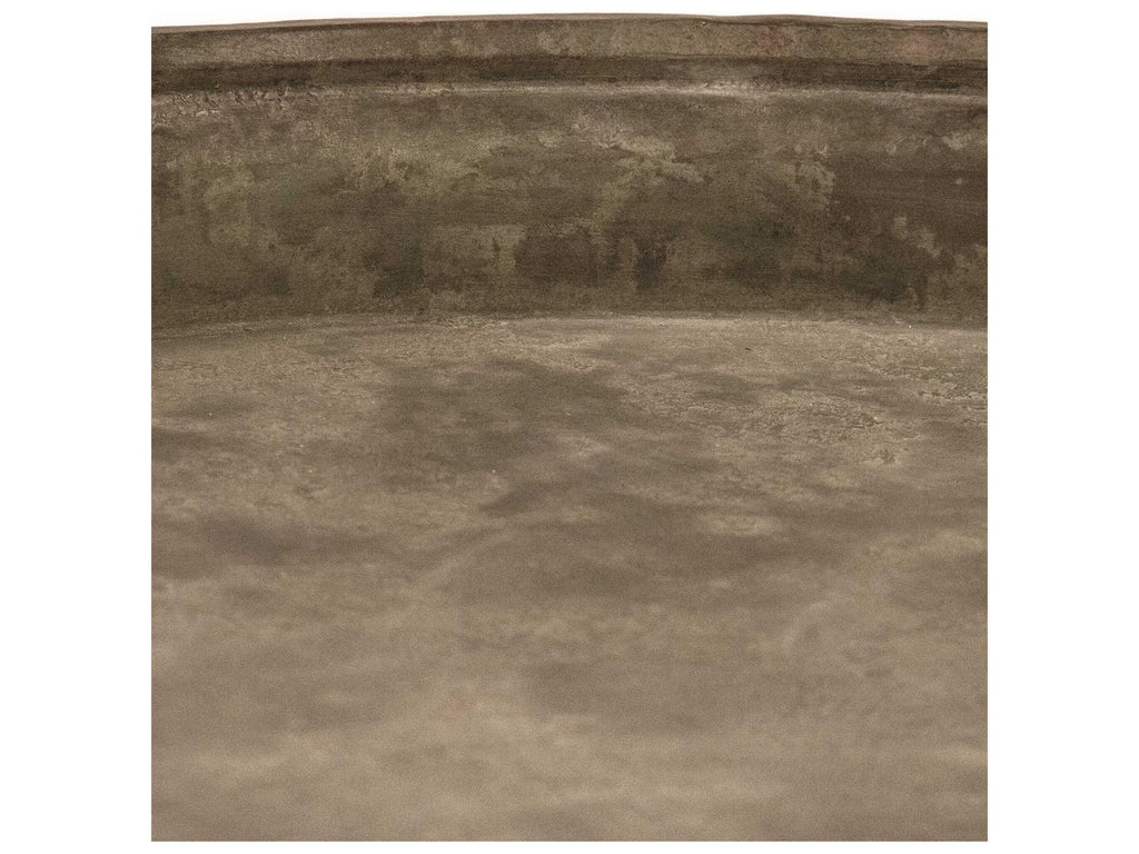Square Metal Coffee Table in Distressed Rustic Bronze