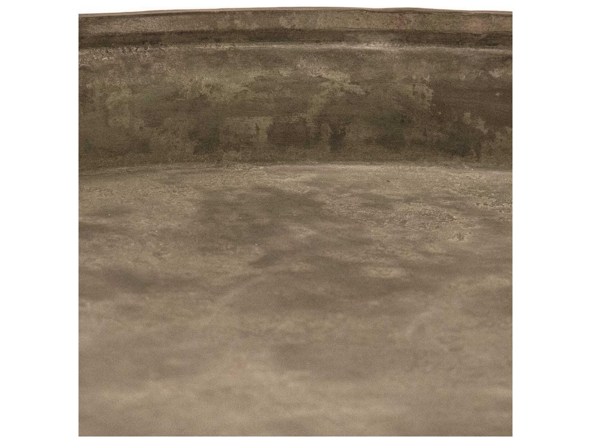 Square Metal Coffee Table in Distressed Rustic Bronze