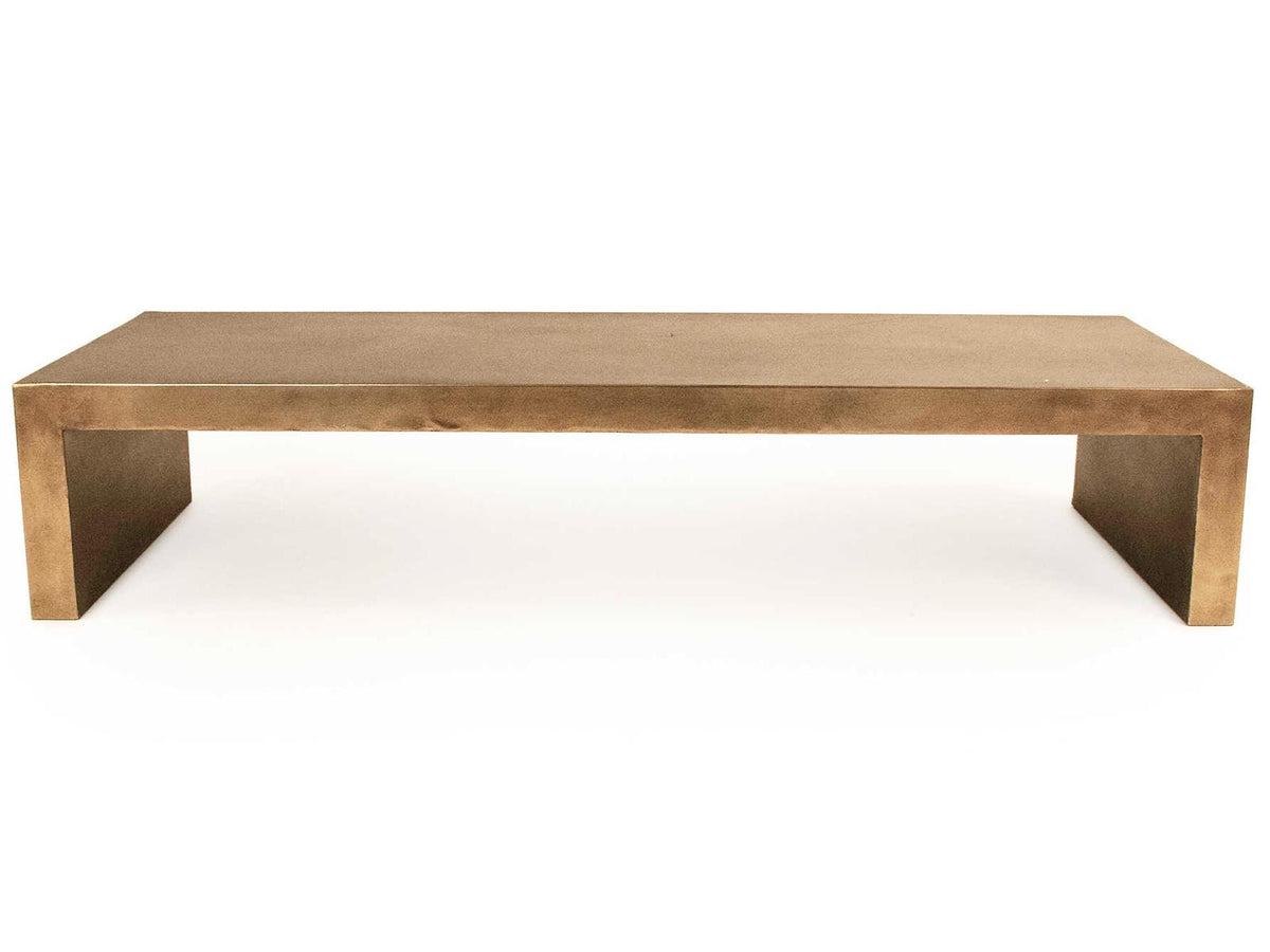 Aristide Rectangular Coffee Table in Distressed Gold