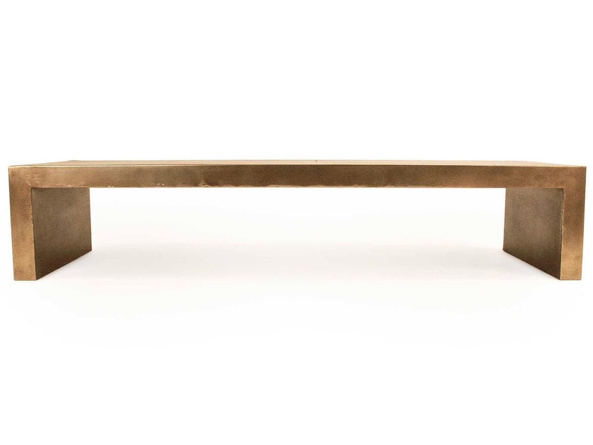 Aristide Rectangular Coffee Table in Distressed Gold