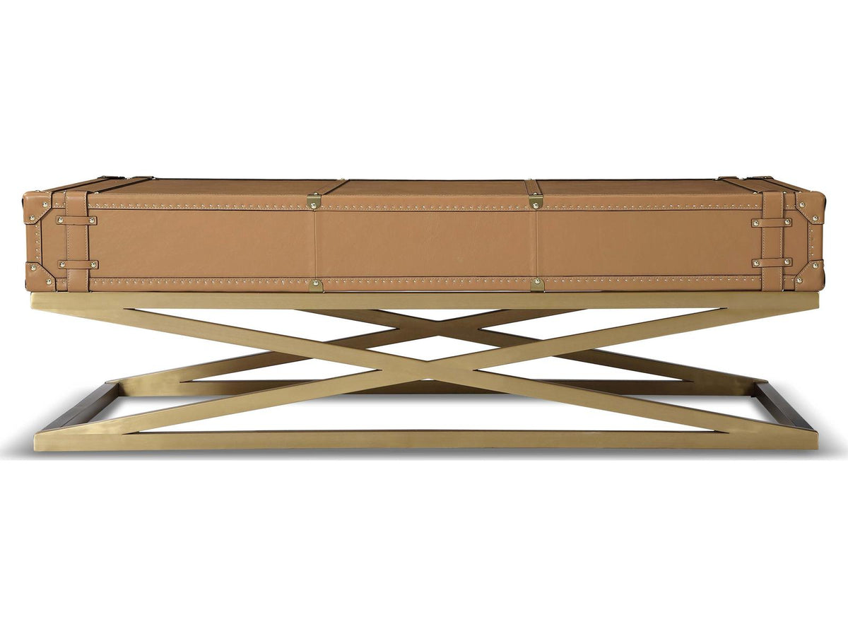Carlo Rectangular Metal Brown Coffee Table