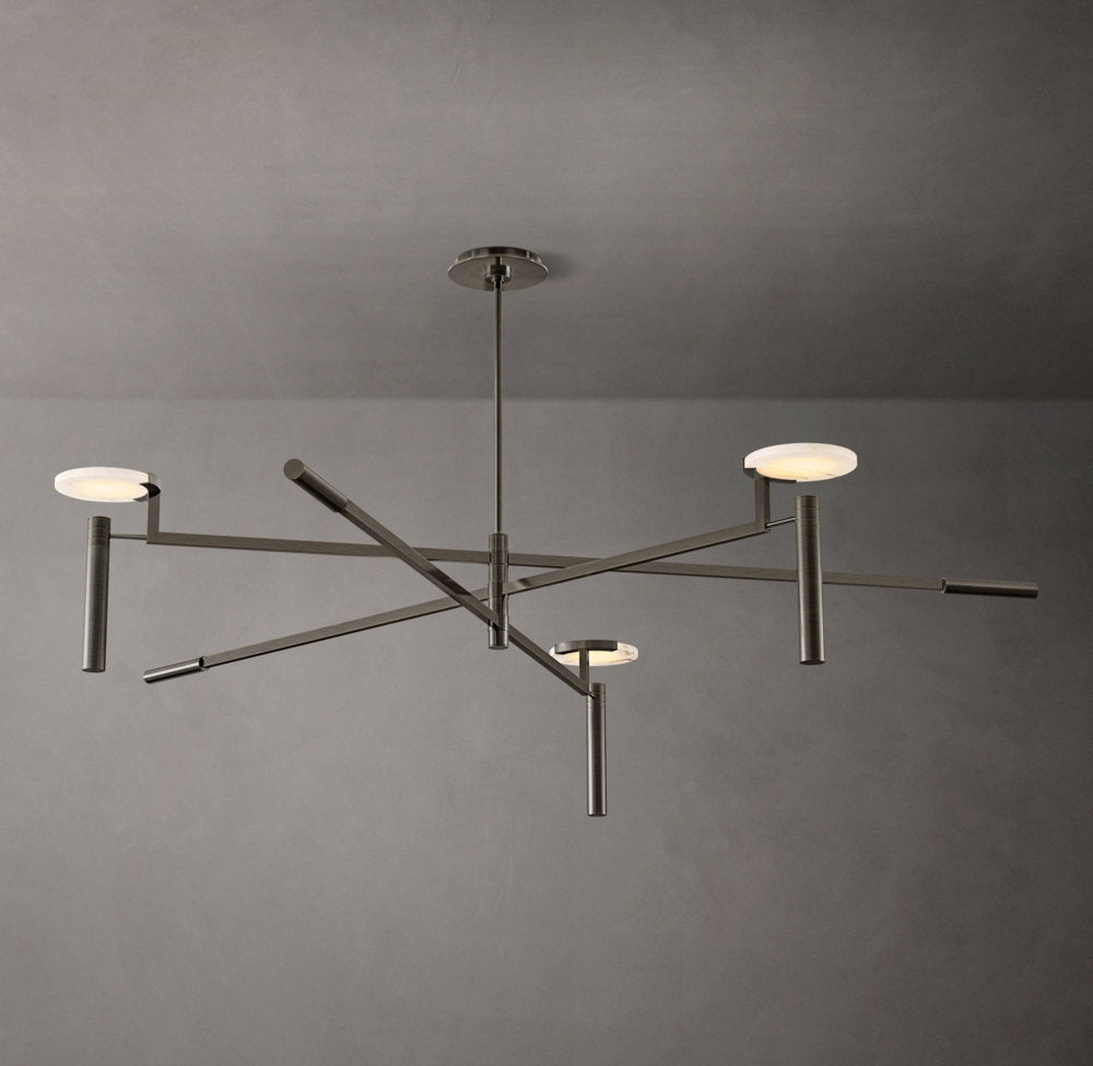 Alabaster Disc Mobile Chandelier