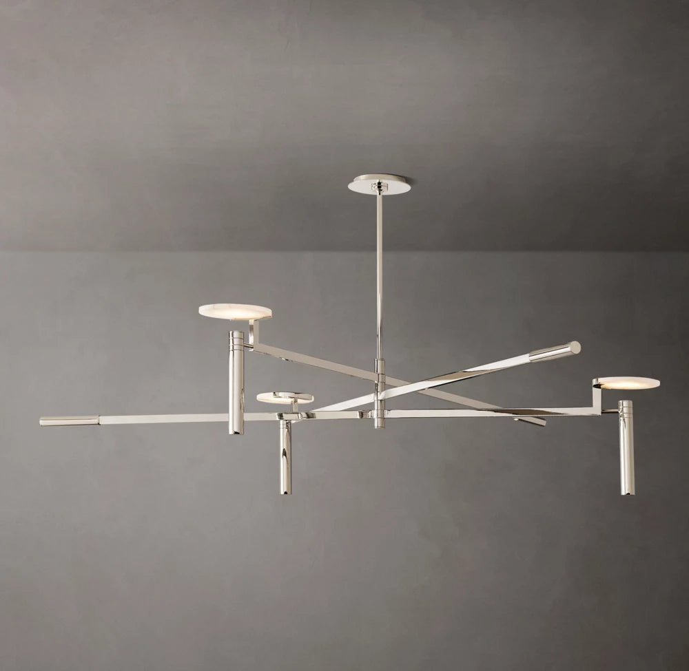 Alabaster Disc Mobile Chandelier