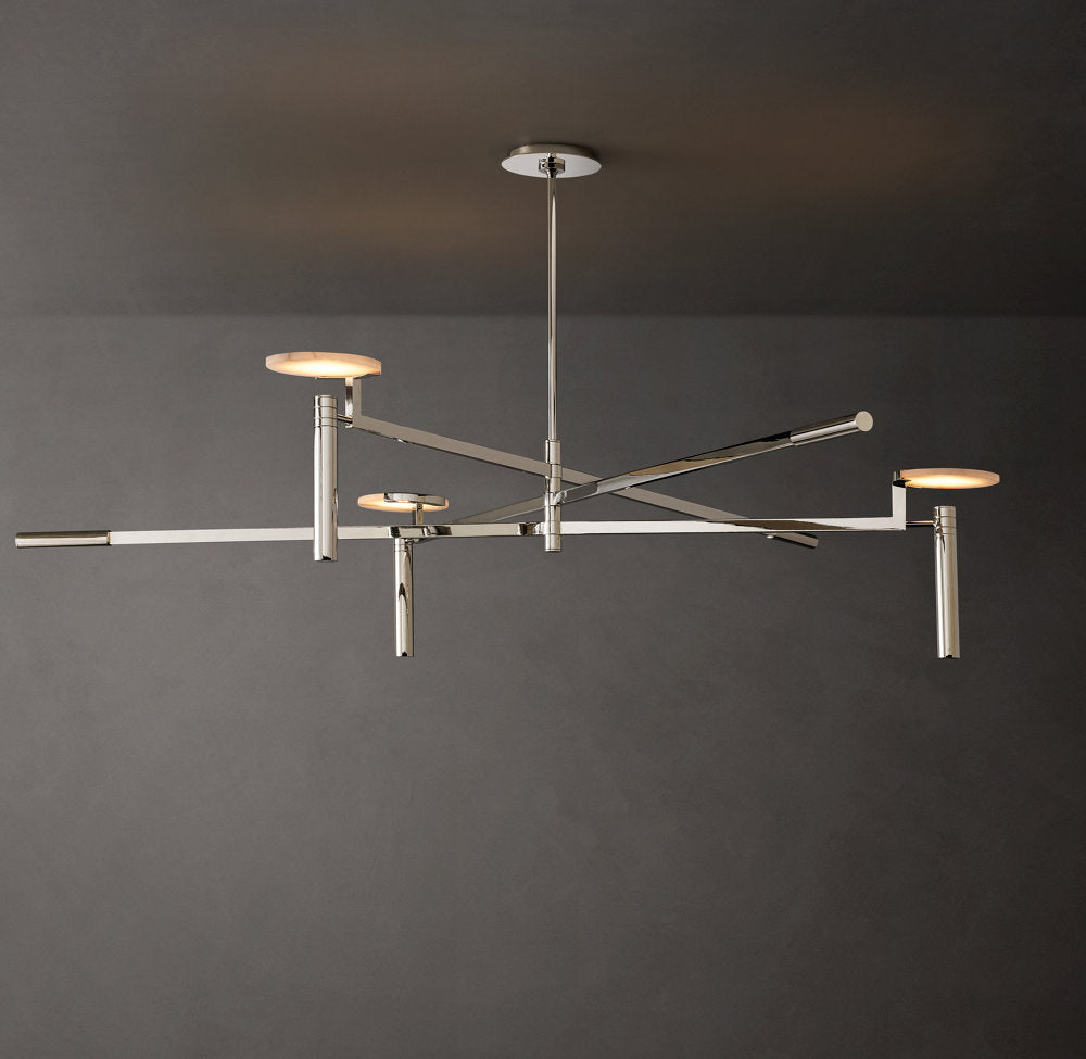 Alabaster Disc Mobile Chandelier