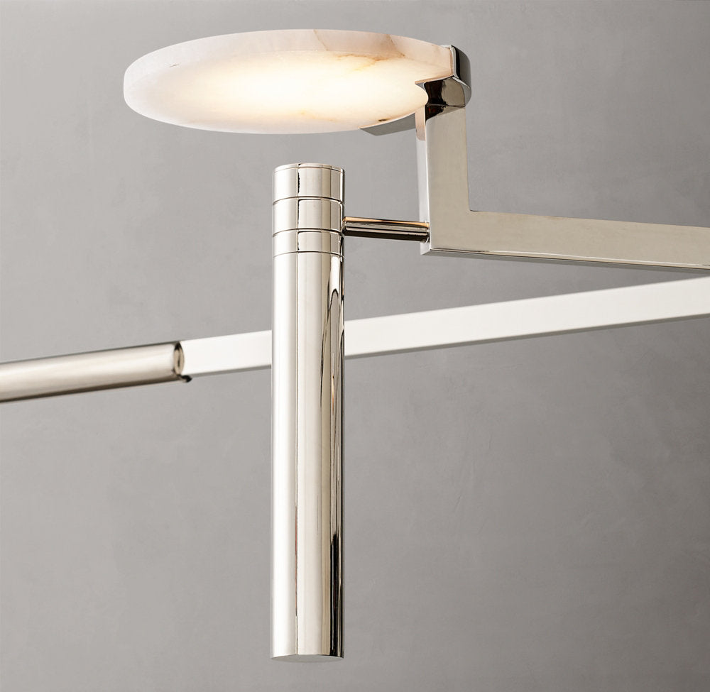 Alabaster Disc Mobile Chandelier