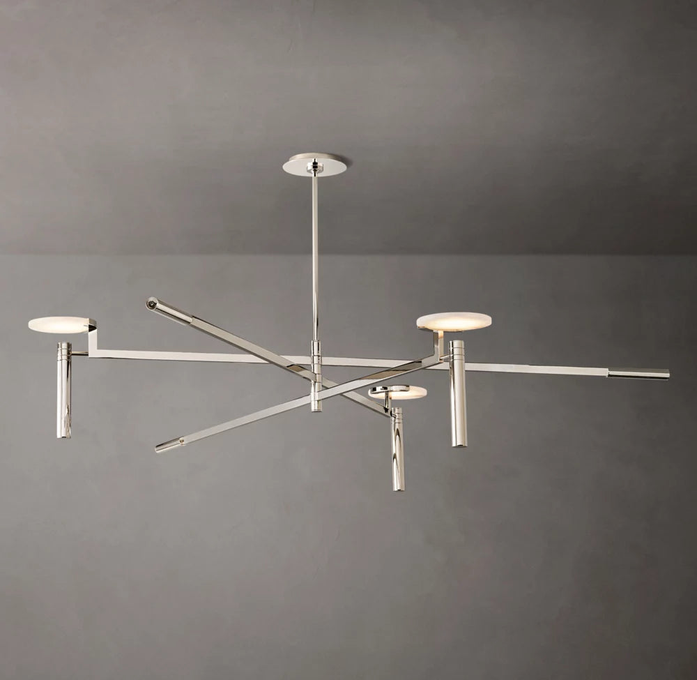 Alabaster Disc Mobile Chandelier