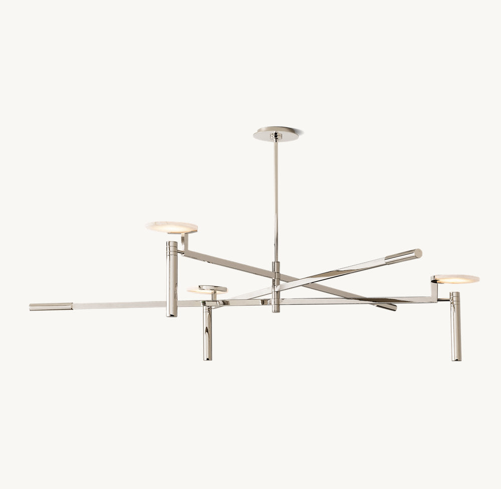 Alabaster Disc Mobile Chandelier
