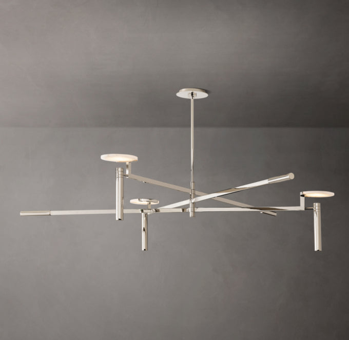 Alabaster Disc Mobile Chandelier