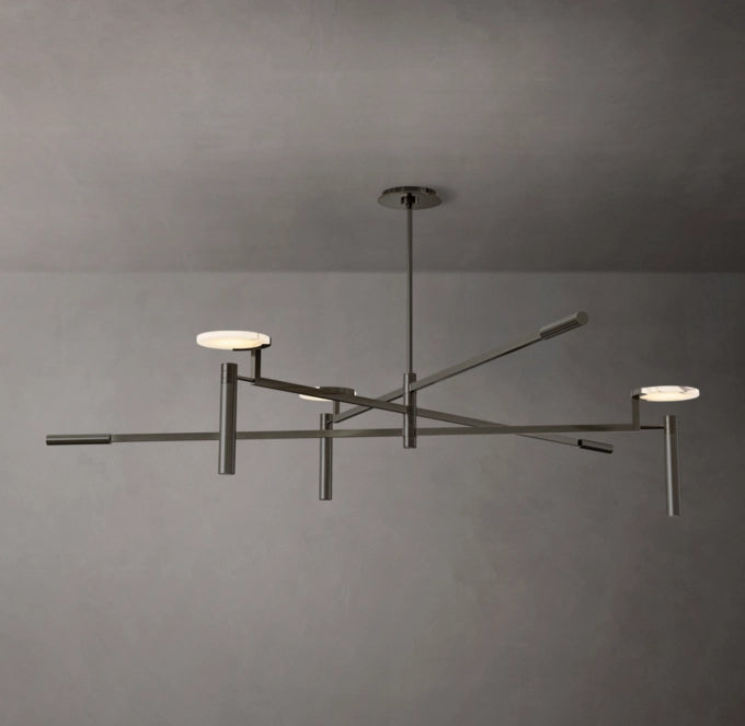 Alabaster Disc Mobile Chandelier