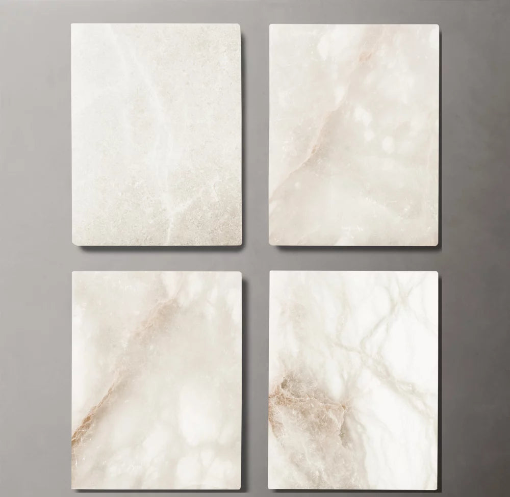 Alabaster Prism Beam LED Chandelier