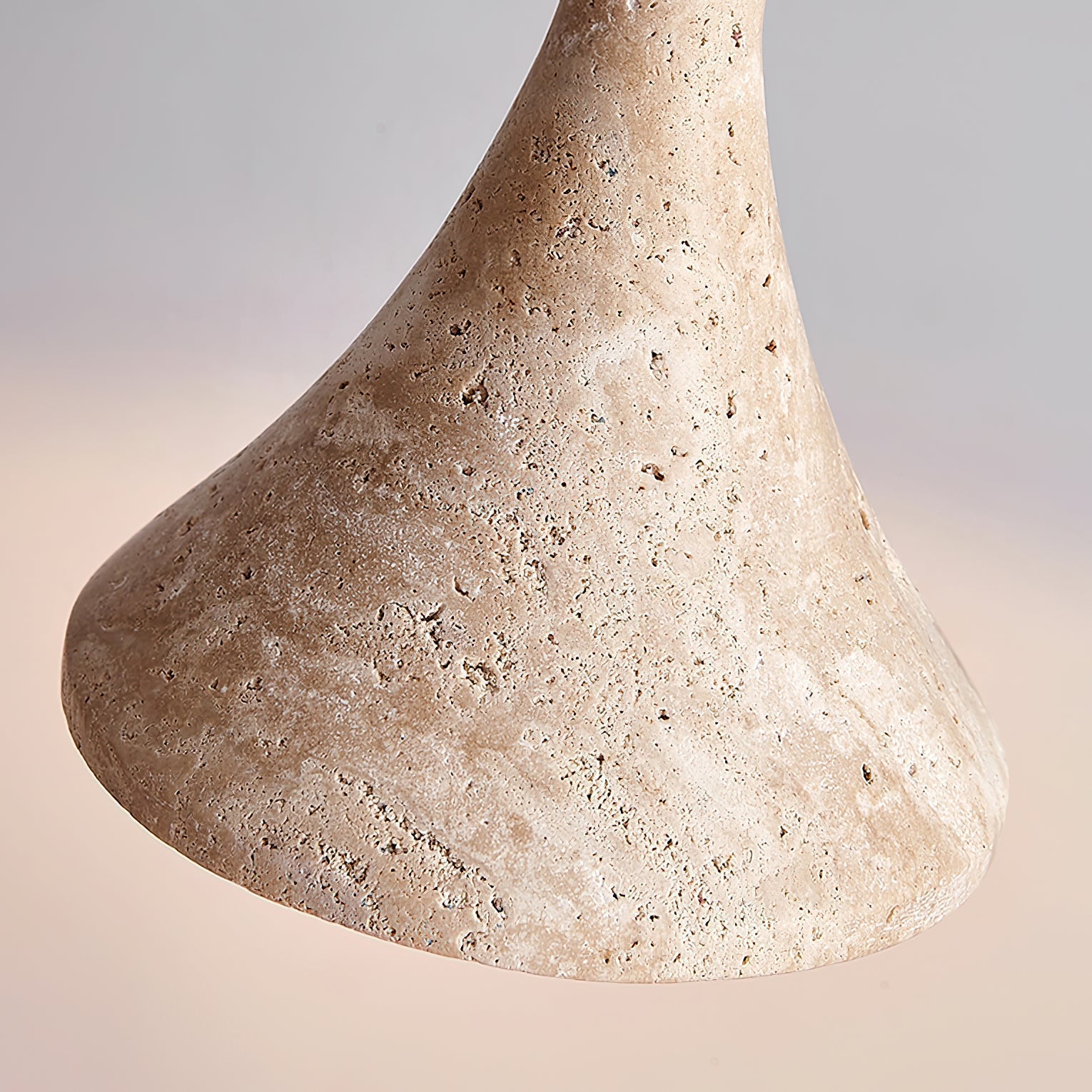 Aplomb Travertine and Wood Pendant