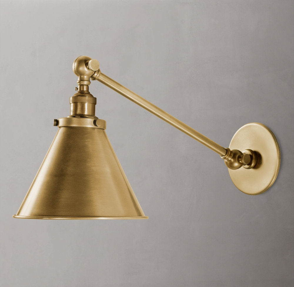 Articulated Brass Library Reading Light