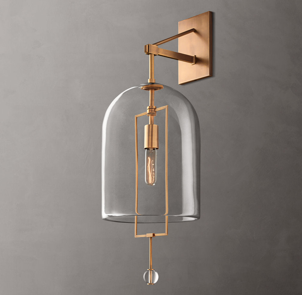 Artisan Blown Glass Outdoor Sconce