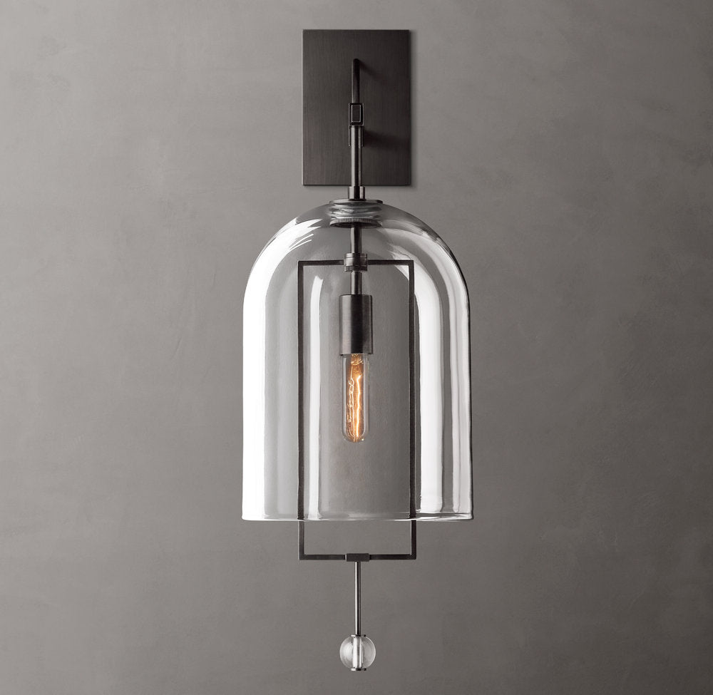 Artisan Blown Glass Outdoor Sconce