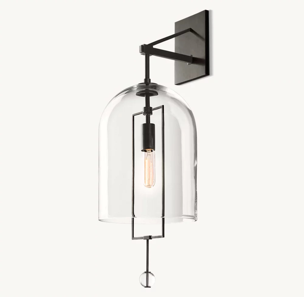 Artisan Blown Glass Outdoor Sconce