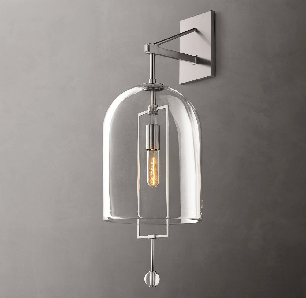 Artisan Blown Glass Outdoor Sconce