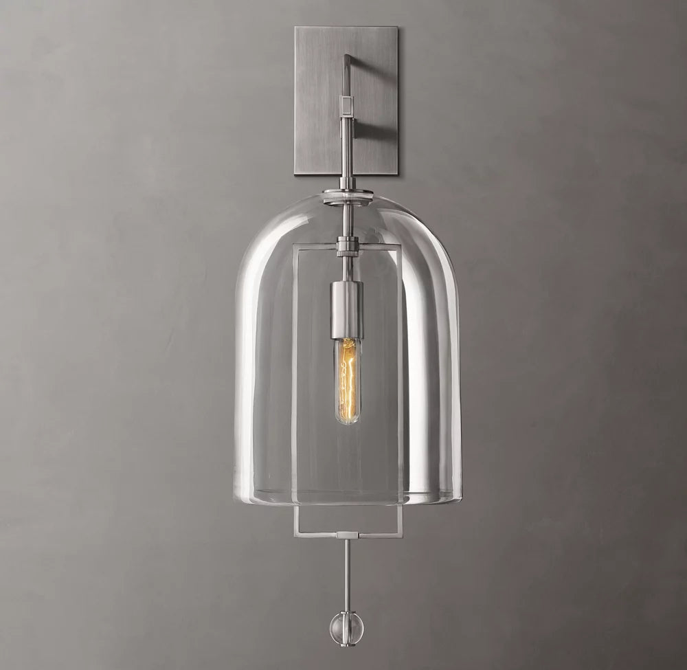 Artisan Blown Glass Outdoor Sconce