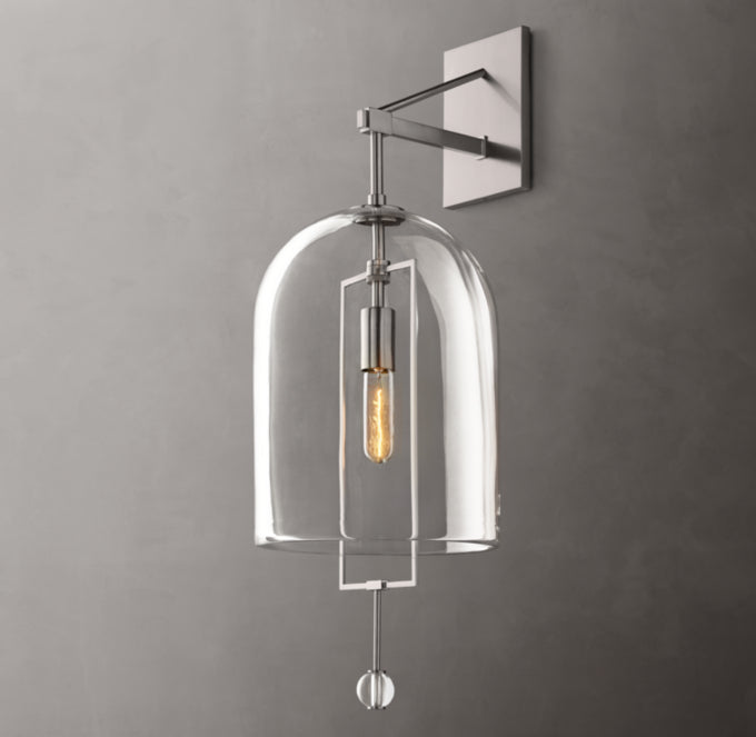Artisan Blown Glass Outdoor Sconce