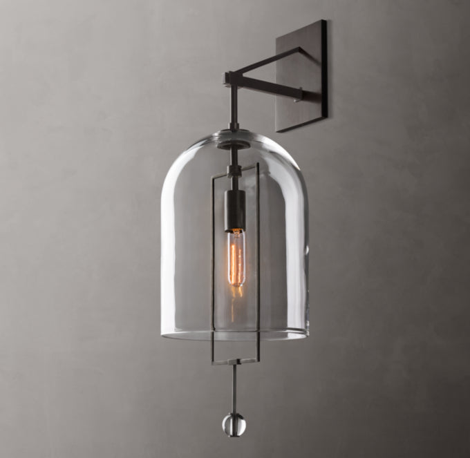 Artisan Blown Glass Outdoor Sconce