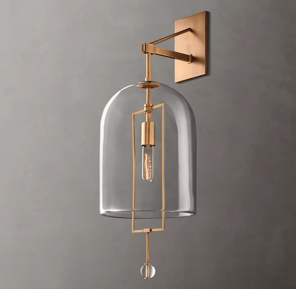 Artisan Blown Glass Outdoor Sconce