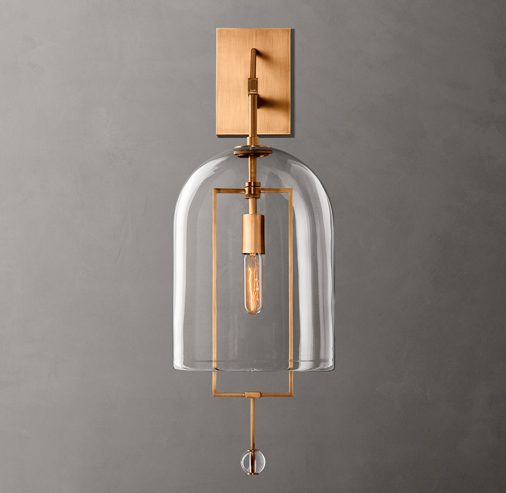 Artisan Blown Glass Outdoor Sconce