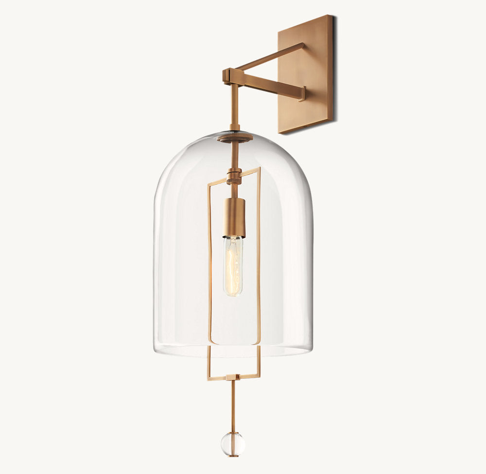 Artisan Blown Glass Outdoor Sconce