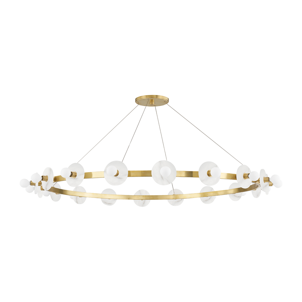 Austen Eighteen-Light Grand Chandelier / Aged Brass