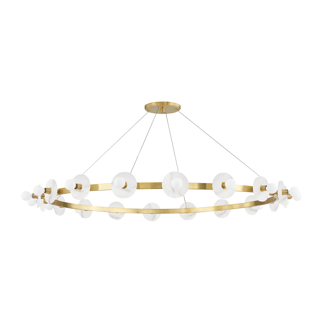 Austen Eighteen-Light Grand Chandelier / Aged Brass