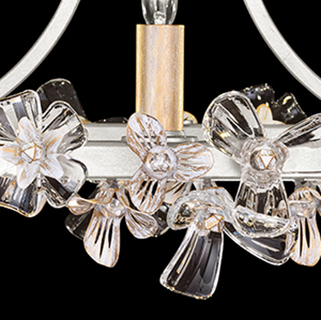 Azu Floral Crystal Chandelier / White