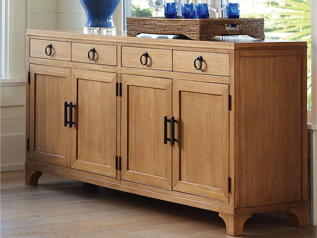Newport Bayside Buffet Four Door Four Drawer in Sandstone Finish