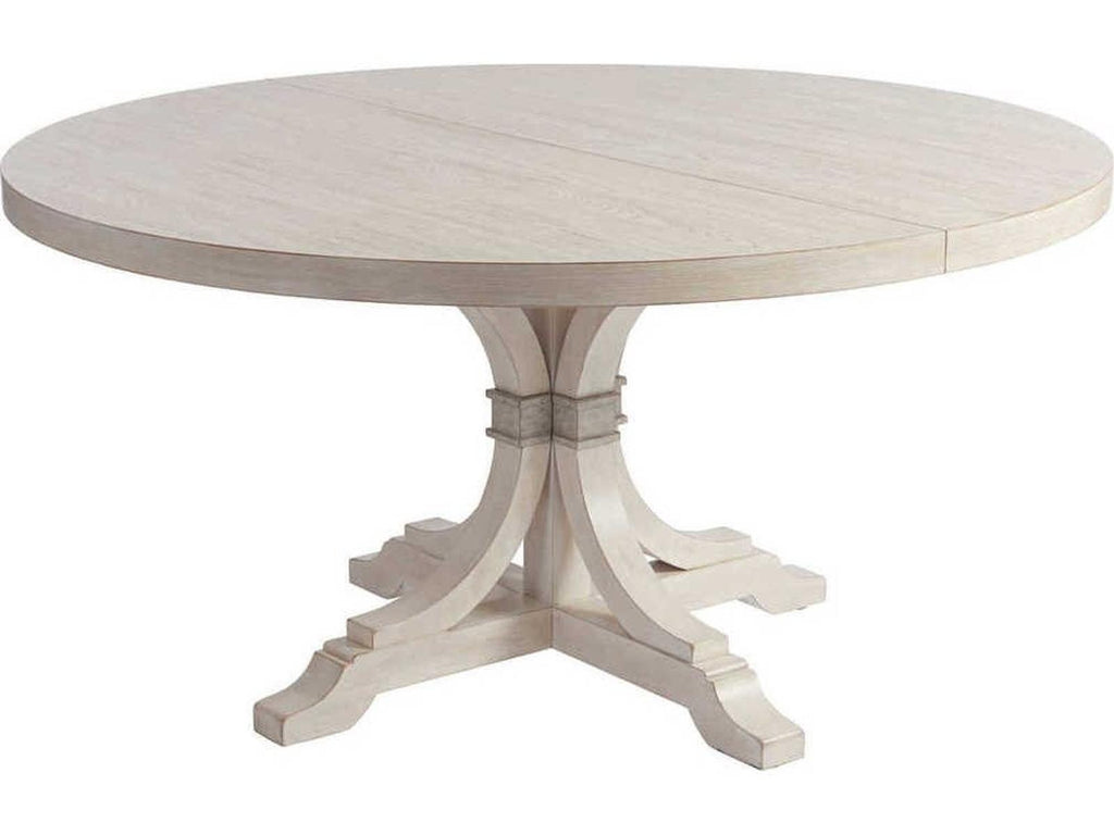 Newport Magnolia 60 Inch Round Extendable Dining Table in Sailcloth Finish