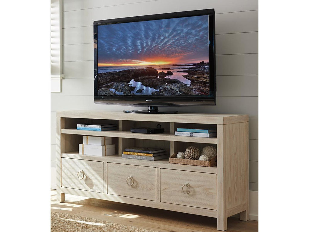 Promontory Media Console in Sailcloth Finish