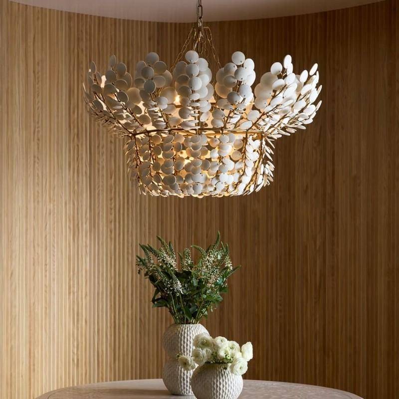 Bilal Two-Tier Coconut Shell Chandelier