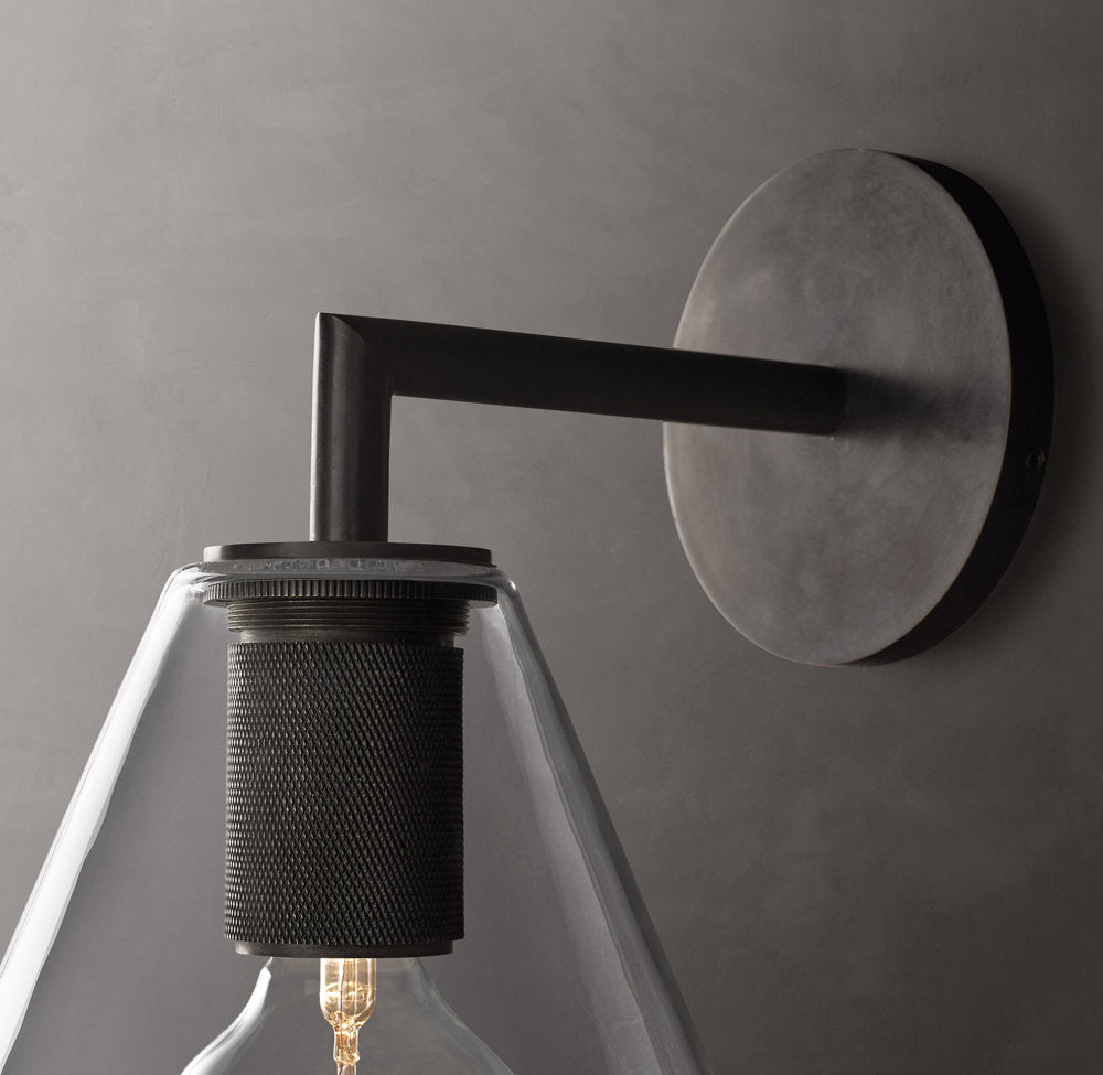 Blown Glass Funnel Accent Sconce