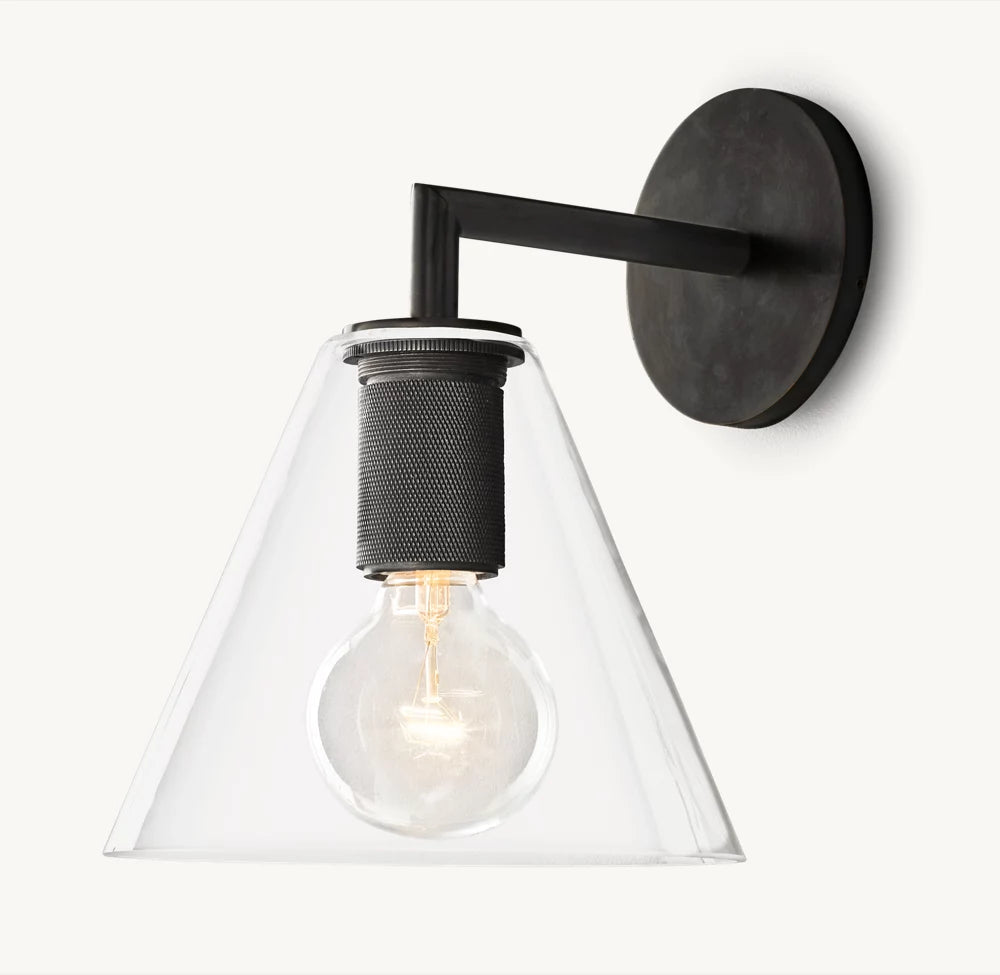 Blown Glass Funnel Accent Sconce