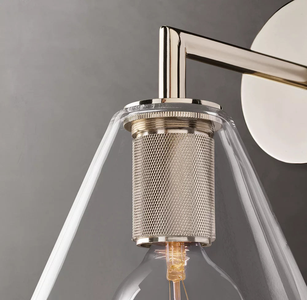 Blown Glass Funnel Accent Sconce