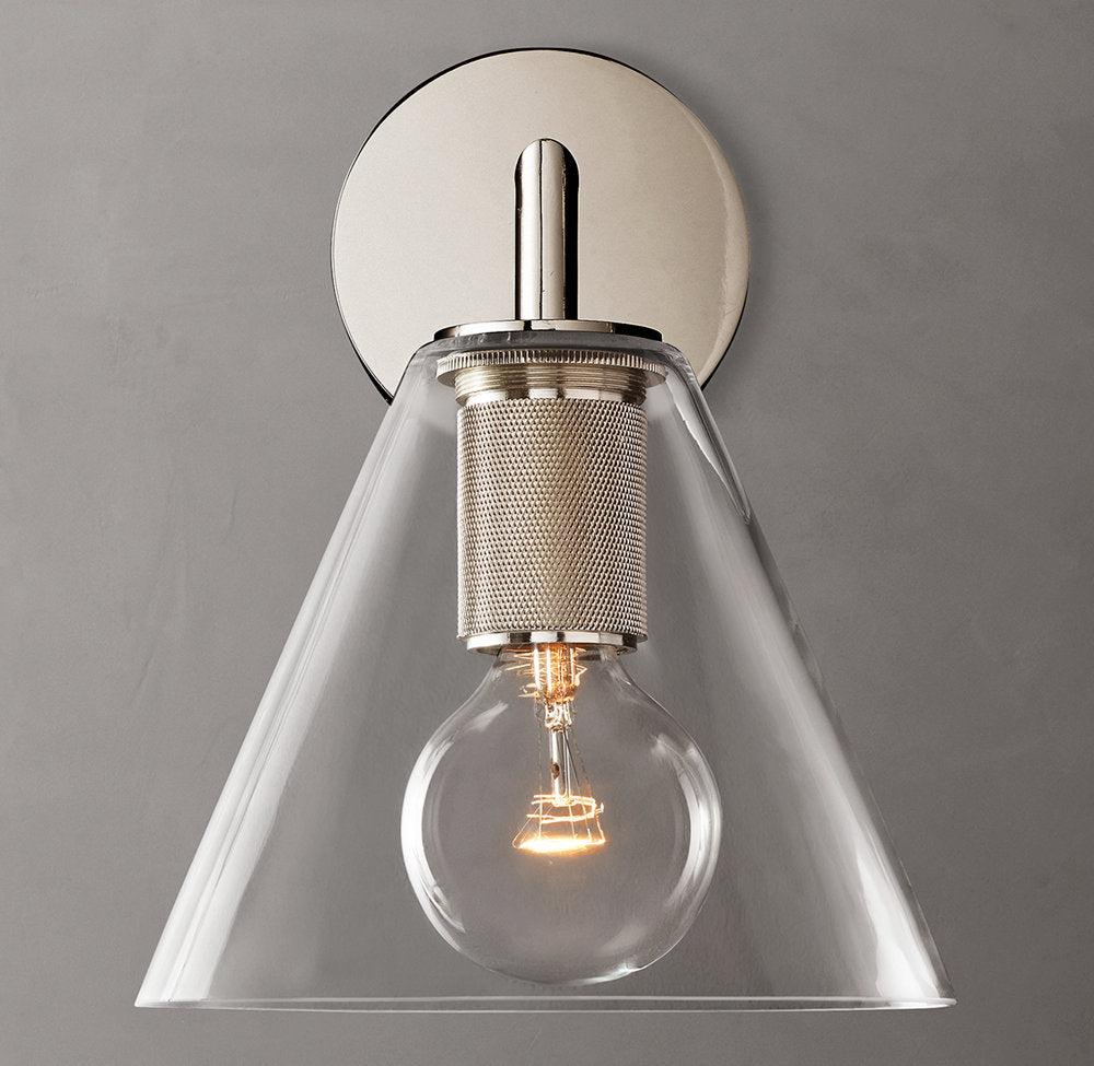 Blown Glass Funnel Accent Sconce