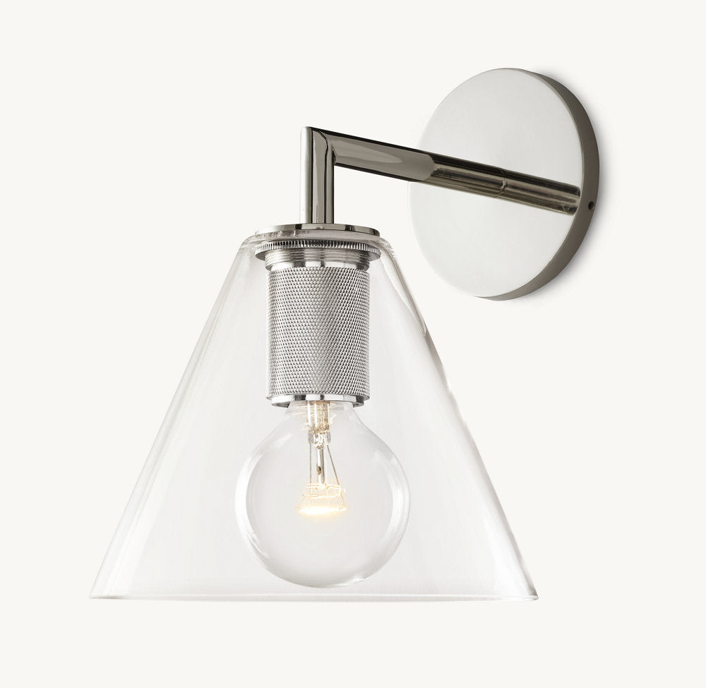 Blown Glass Funnel Accent Sconce