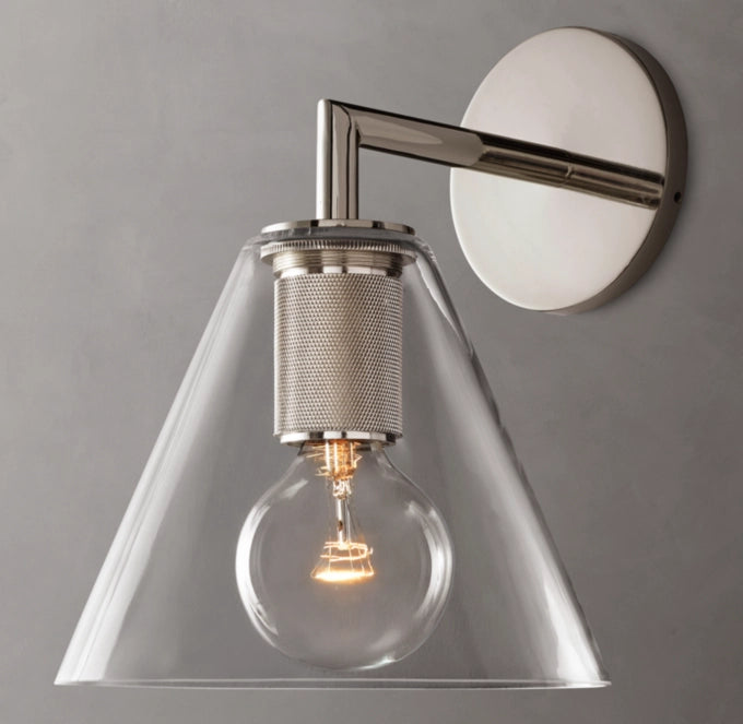 Blown Glass Funnel Accent Sconce