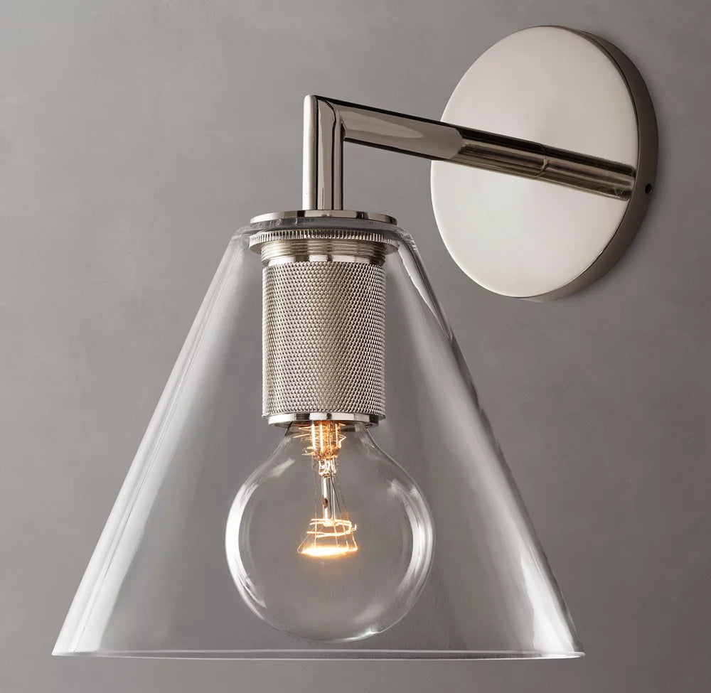 Blown Glass Funnel Accent Sconce