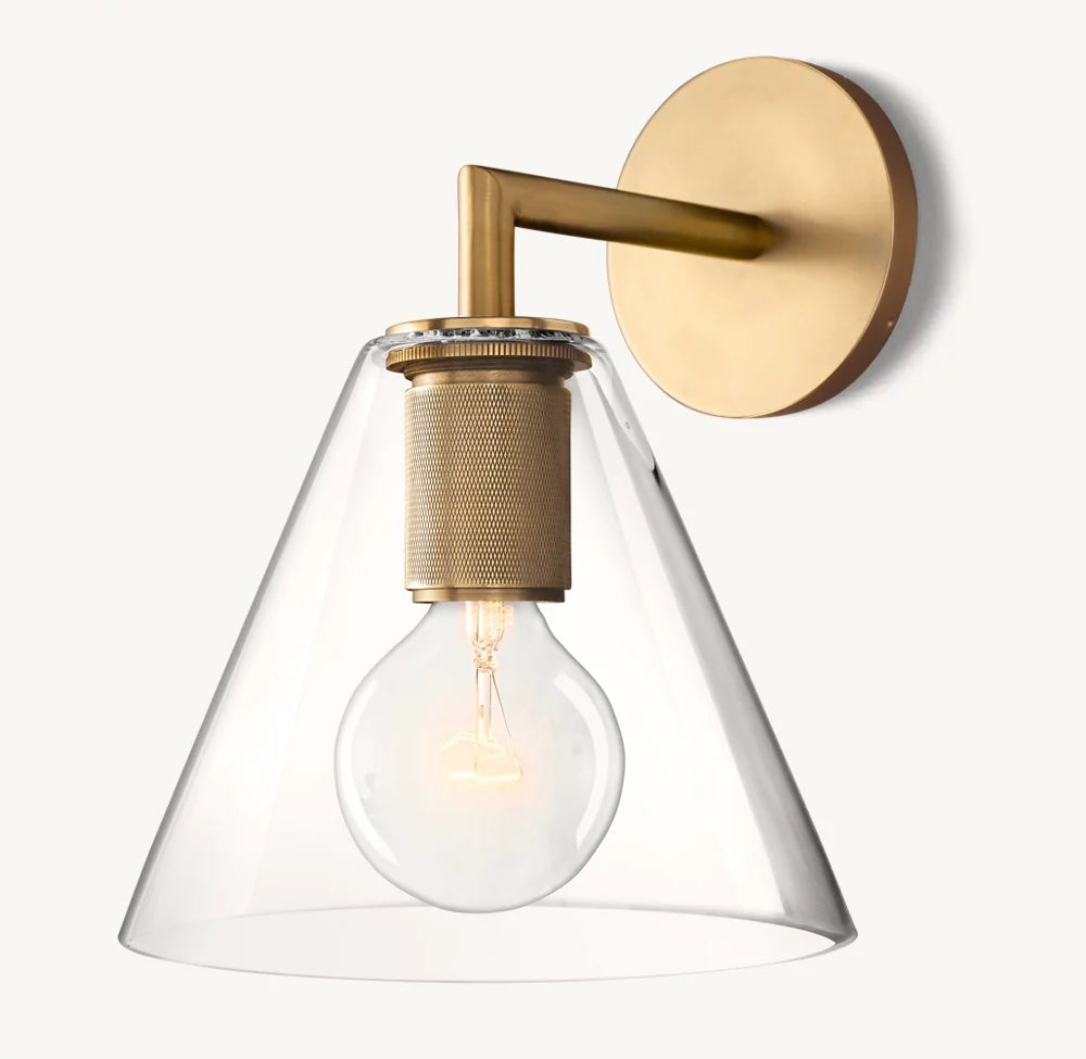 Blown Glass Funnel Accent Sconce