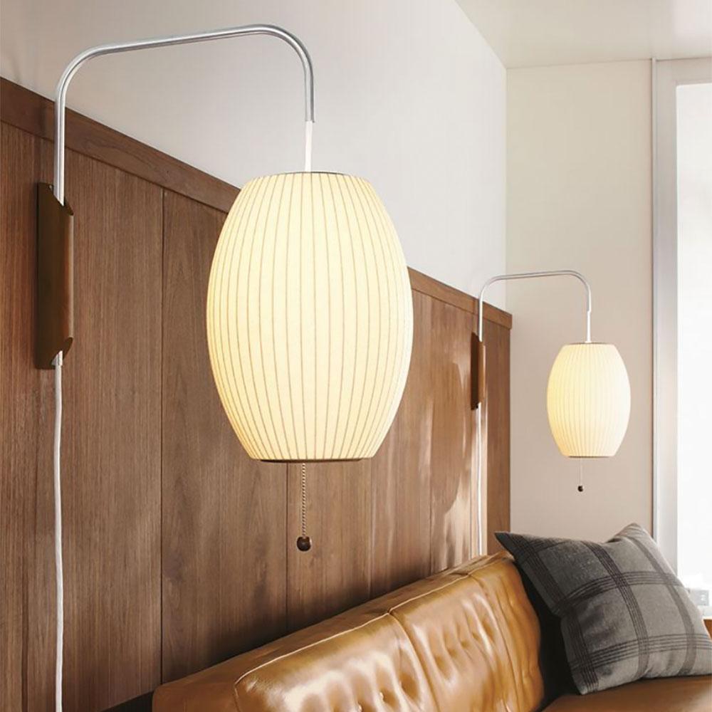 Bubble Ball Adjustable Wall Sconce / ∅ 11.8″ x H 11.8″ / Dia 30cm x H 30cm / White & Walnut / AU Plug