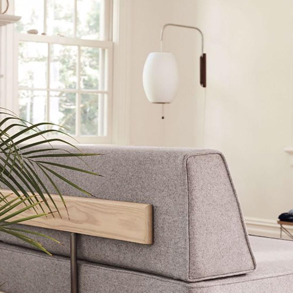Bubble Ball Adjustable Wall Sconce / Dia  26cm x H 36cm Set of 2 / White & Walnut / AU Plug