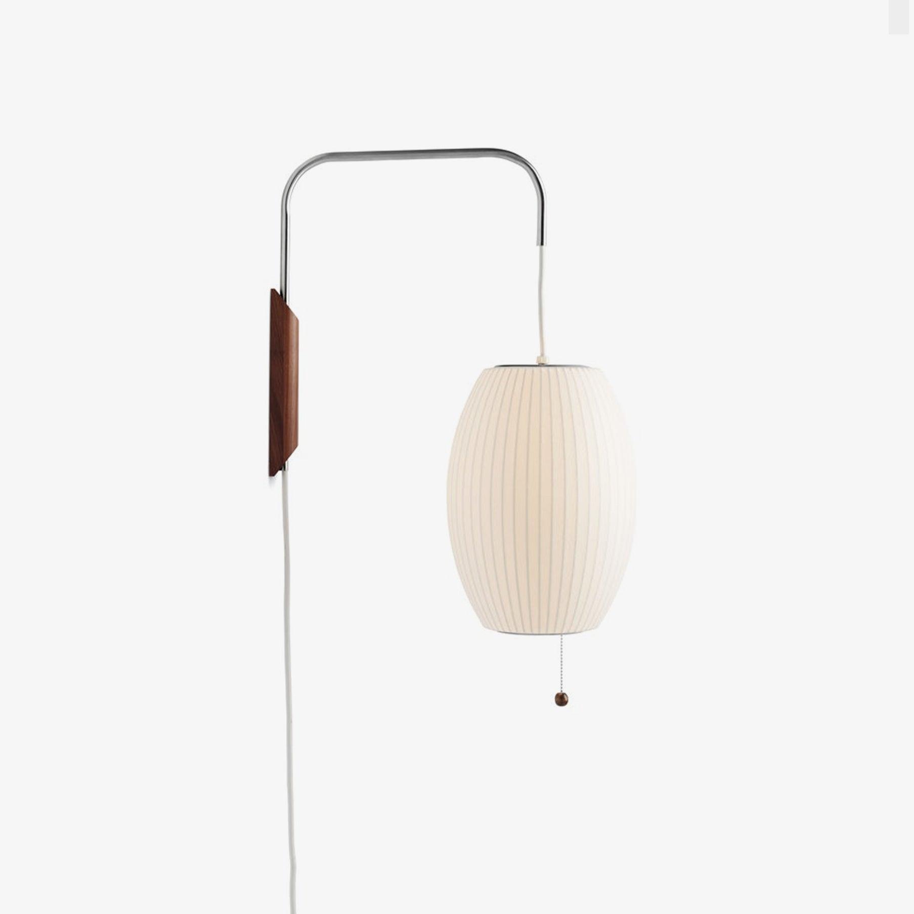 Bubble Ball Adjustable Wall Sconce / Dia 40cm x H 22cm Set of 2 / White & Walnut / AU Plug