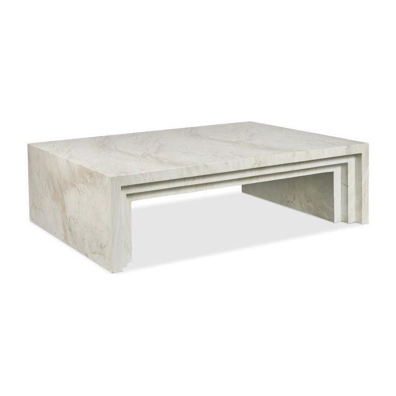 Maitland Smith Aries Coffee Table Faux Marble