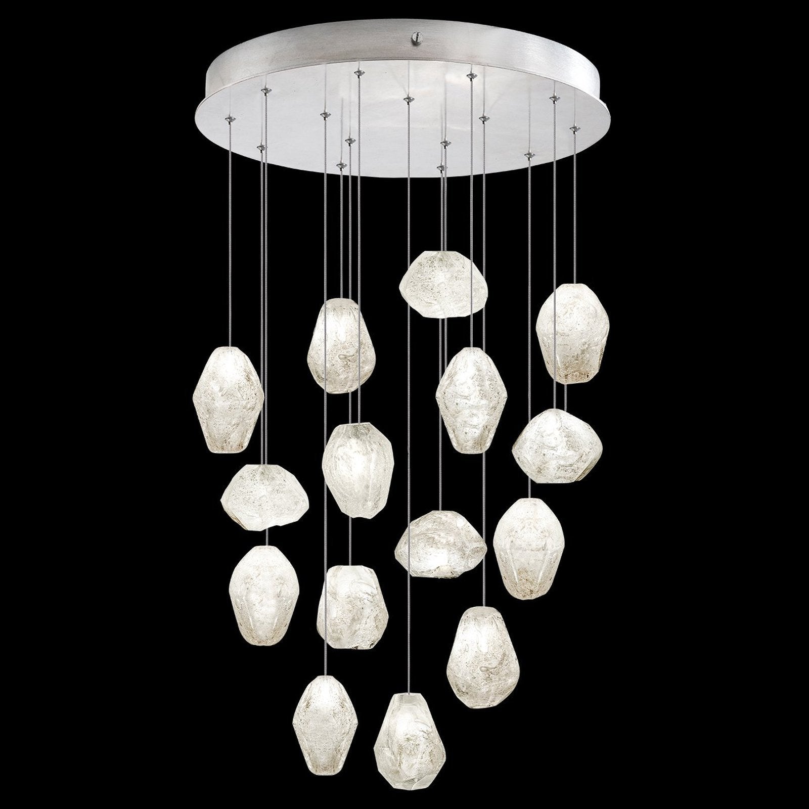 Clear Quartz 21-Inch Glass Pendant